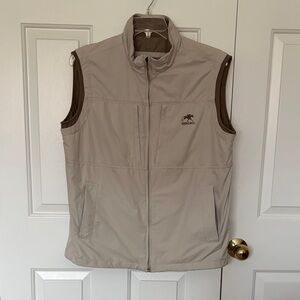 Rainforest Beige and White Plaid Vest